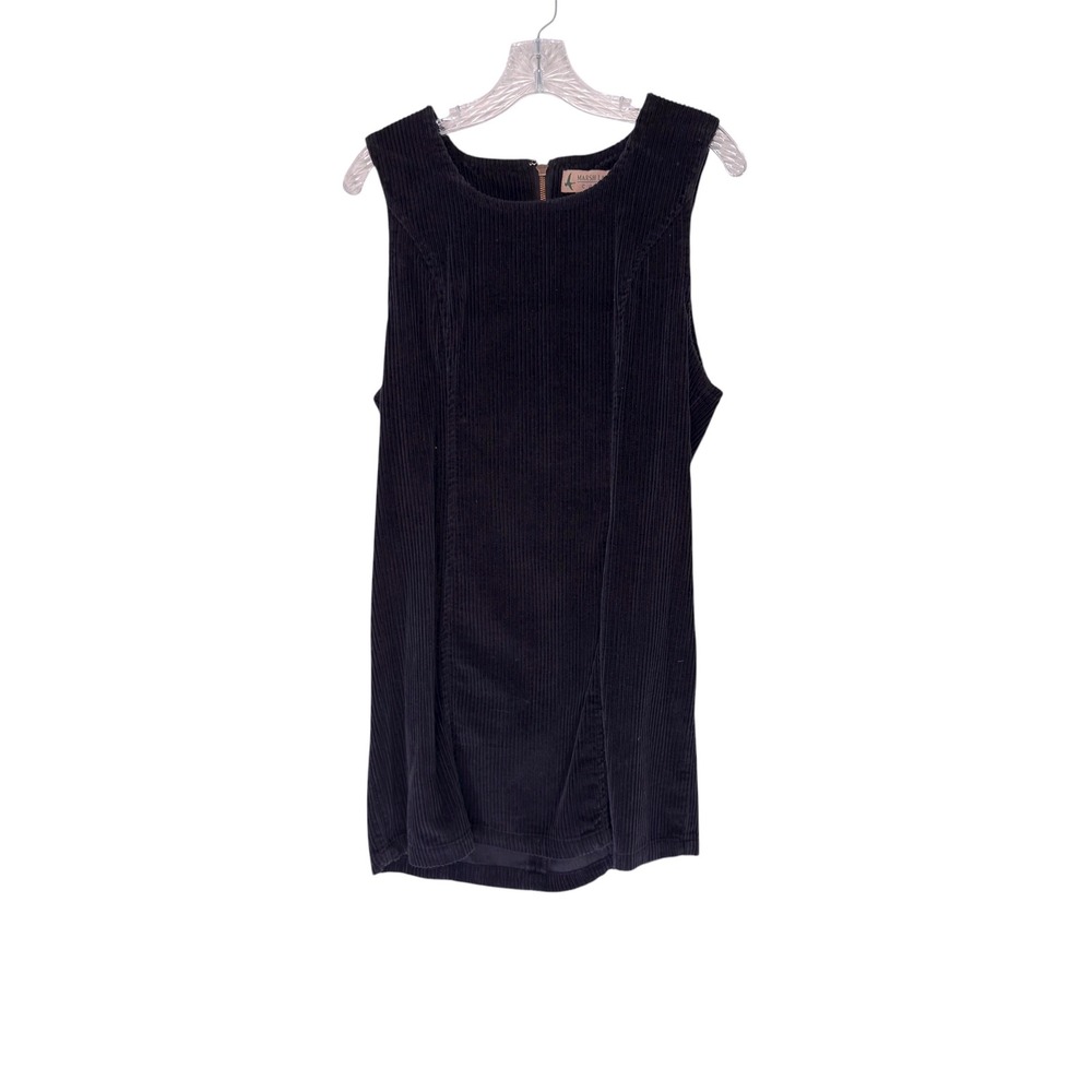Marsh Landing Cords Corduroy Dress Sleeveless Black Academia Scholarly Small